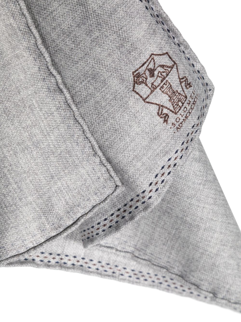 Brunello Cucinelli Pochet met logoprint Grijs