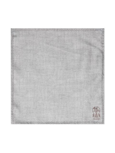 Brunello Cucinelli logo-print pocket scarf Men