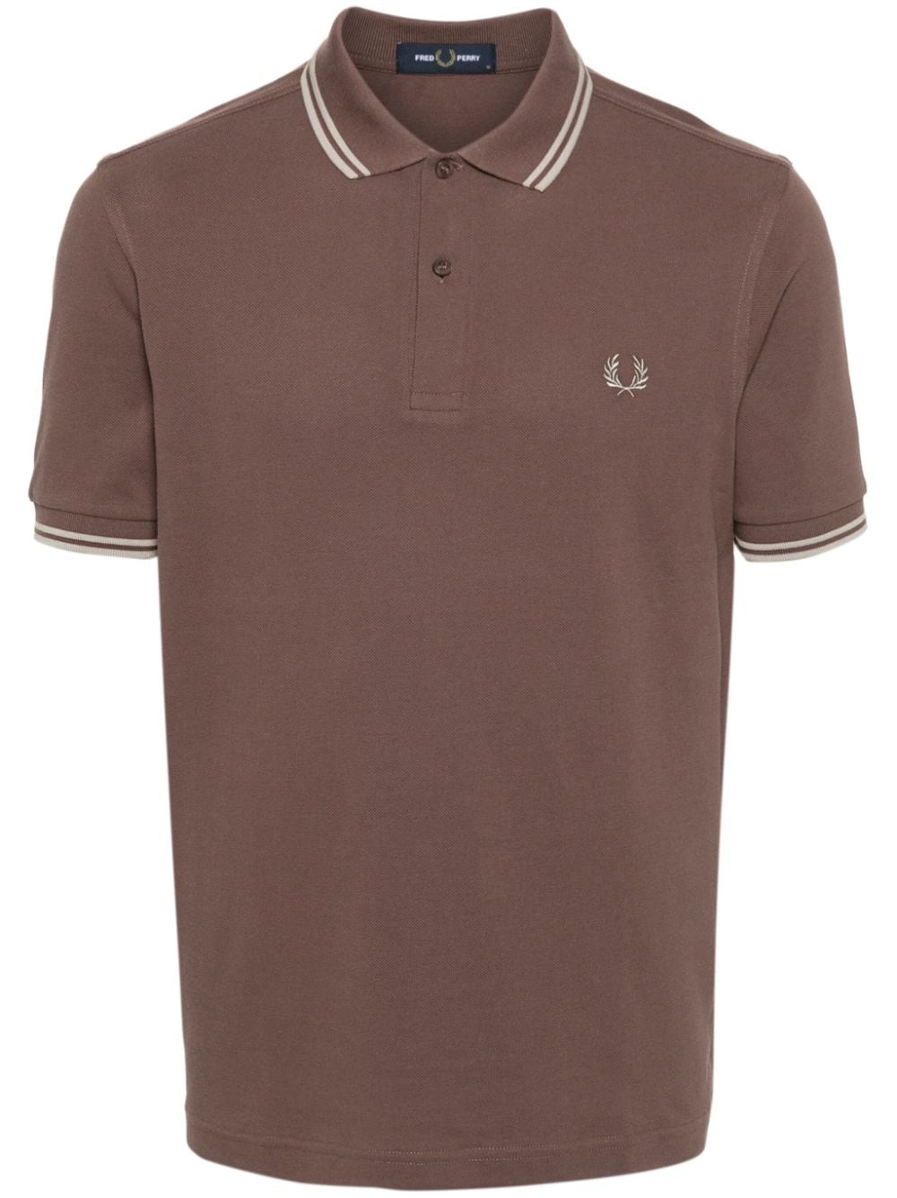Fred Perry Logo-embroidered Polo Shirt In Brown