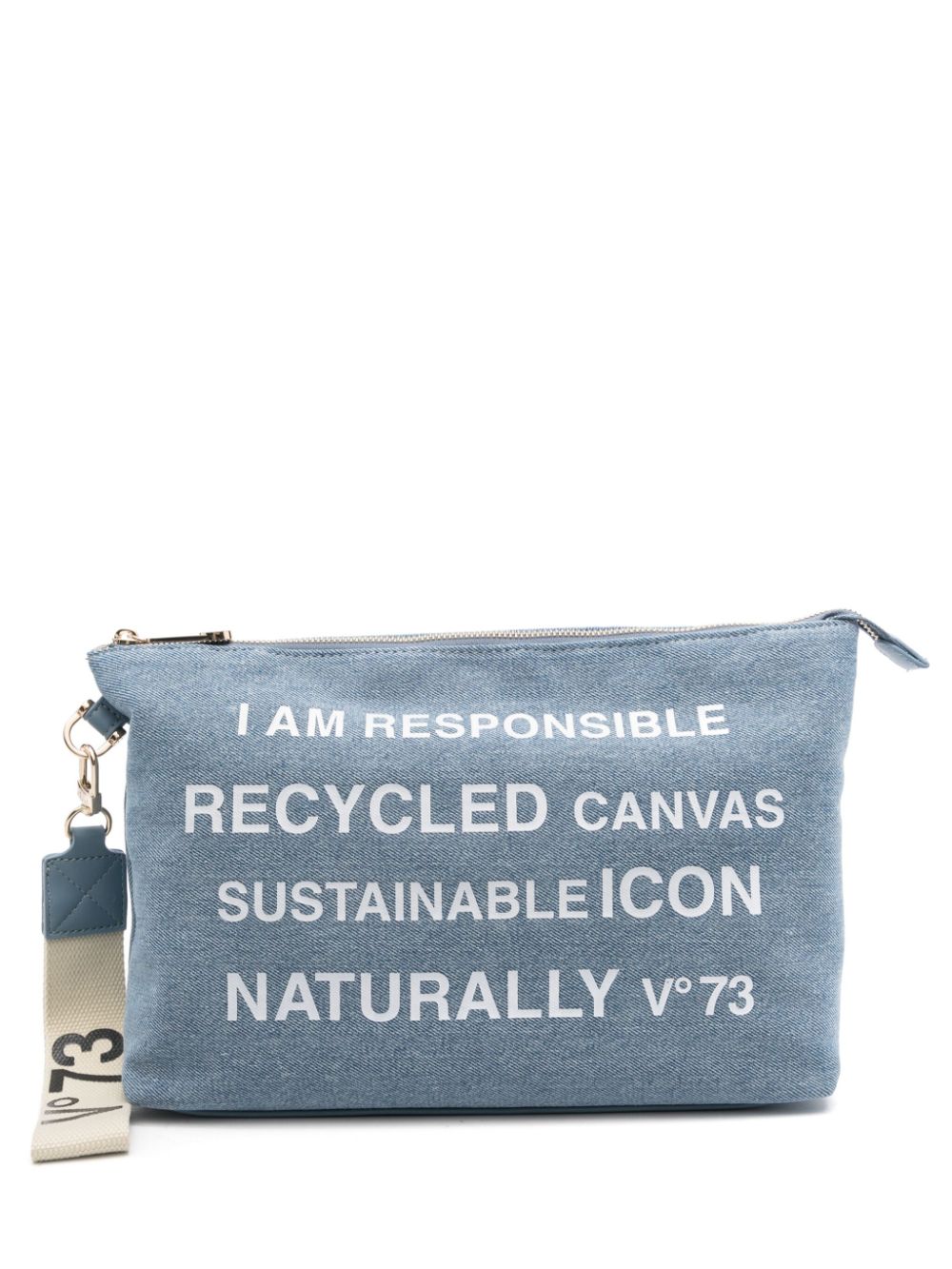 V°73 Beauty denim makeup bag - Blue