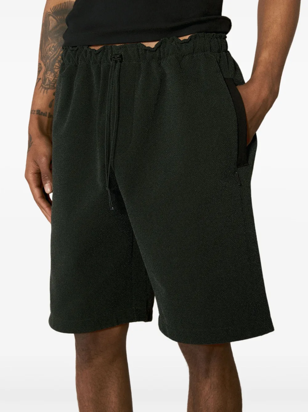 Gr10k Utility Cut Track Shorts In Black