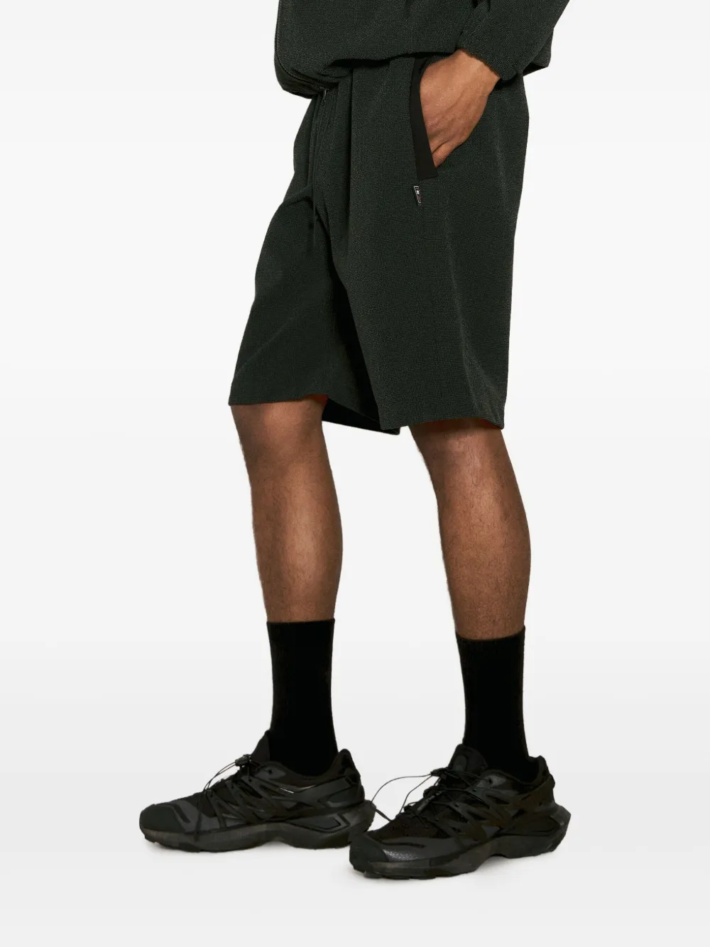 Gr10k Utility Cut Track Shorts In Black