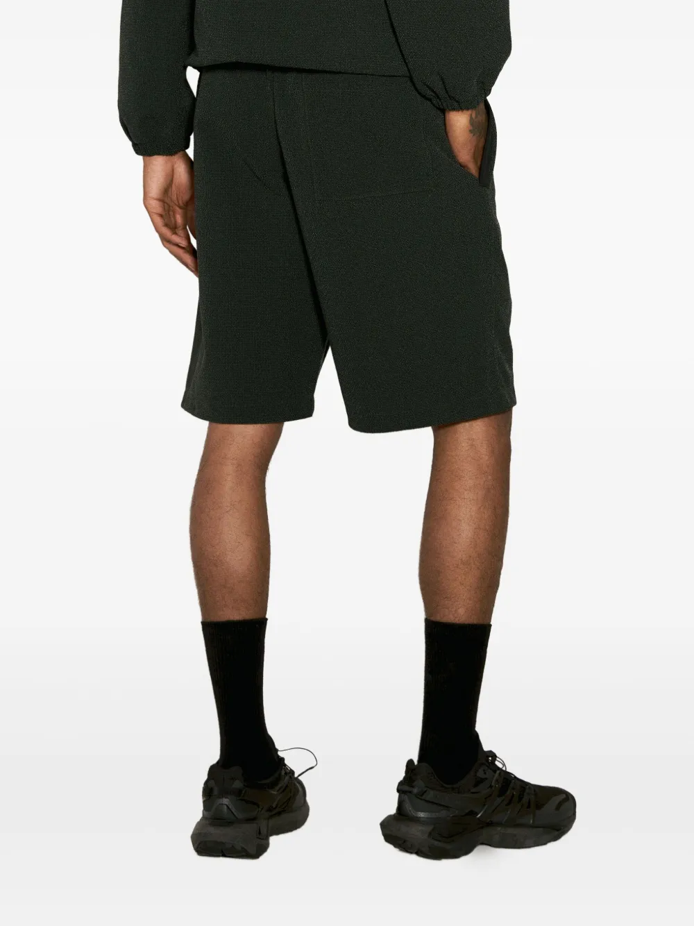 Gr10k Utility Cut Track Shorts In Black