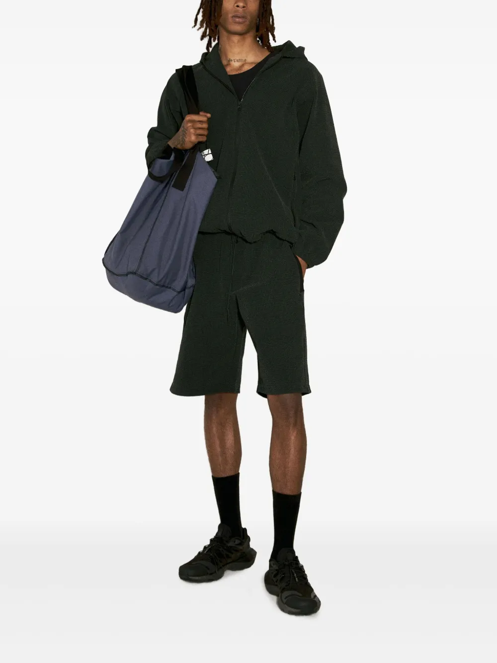 Gr10k Utility Cut Track Shorts In Black