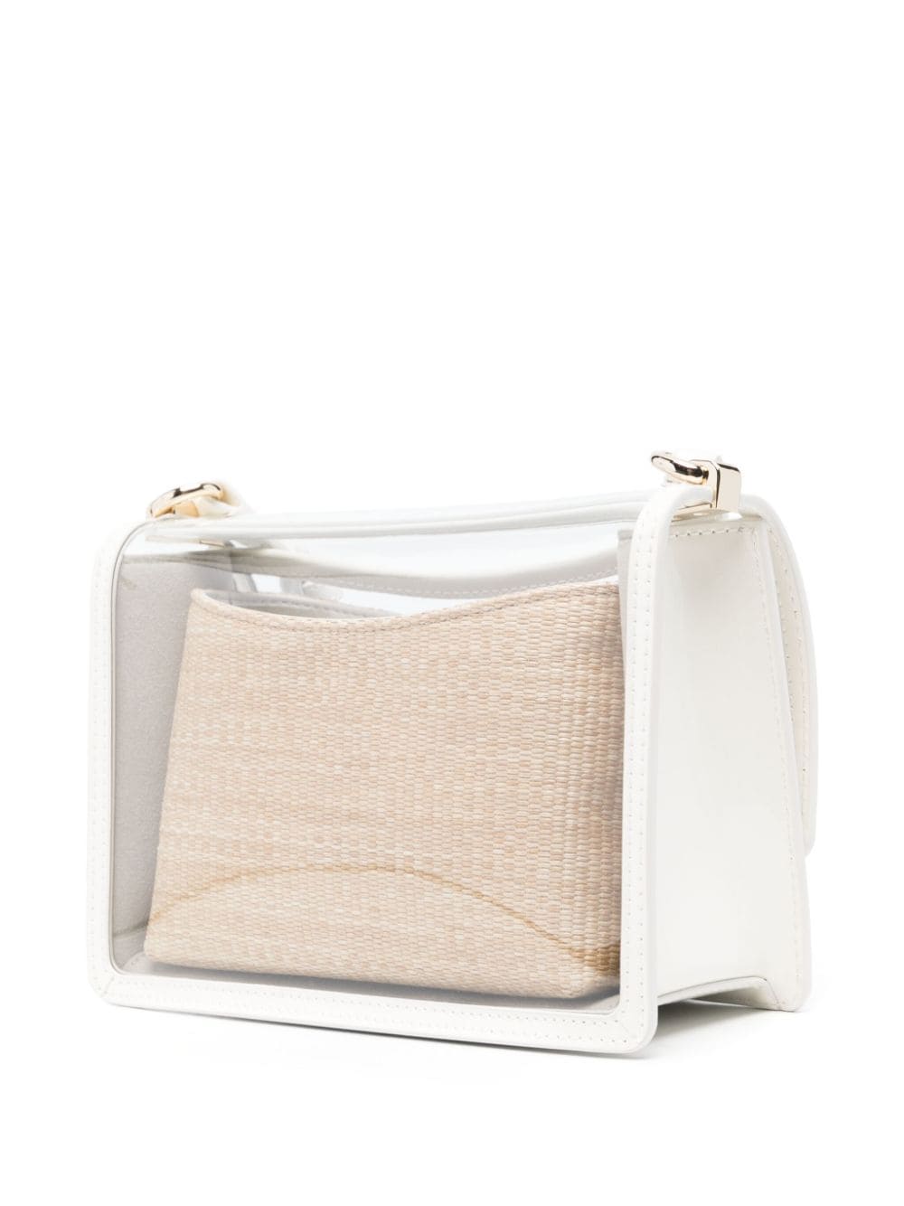 Shop Furla Mini  1927 Shoulder Bag In 3123s Marshmallow+nat