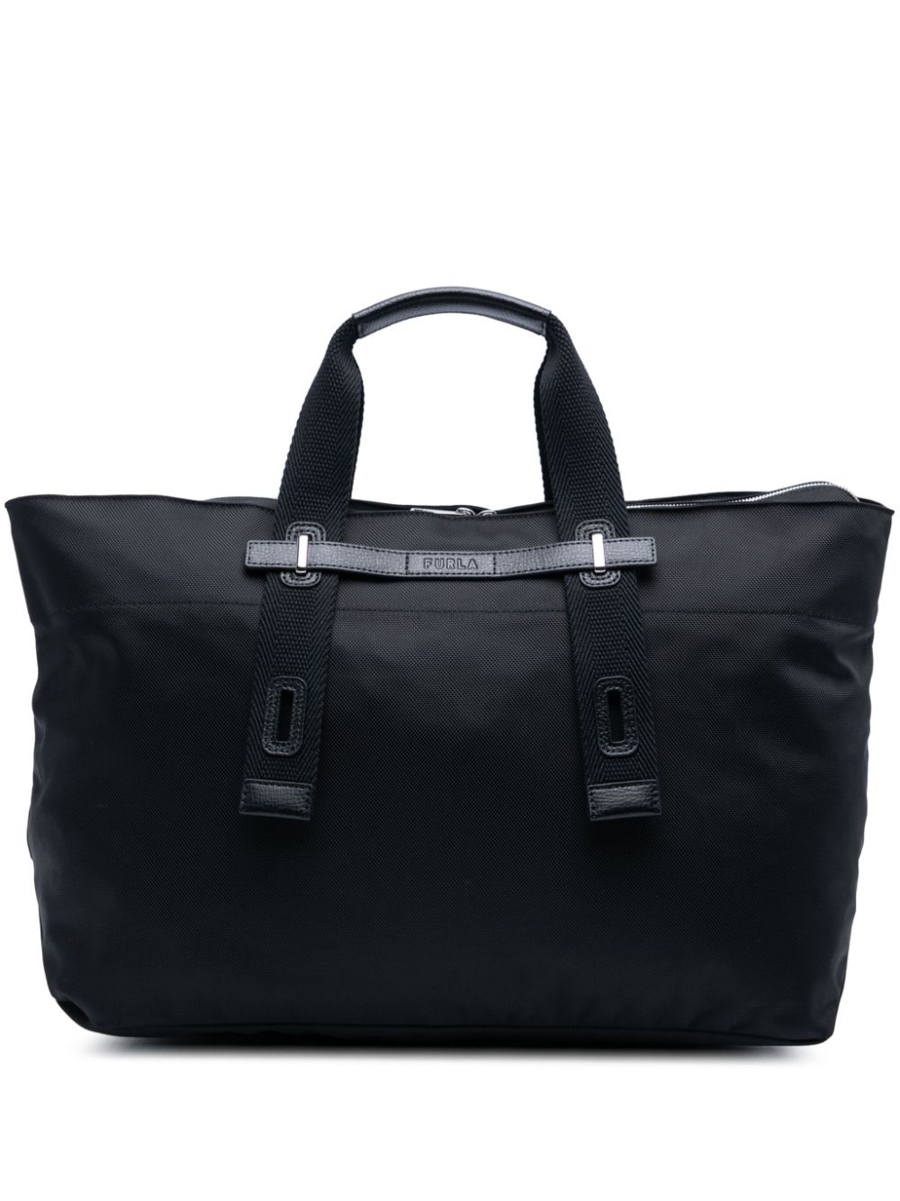 Furla Large Giove Cordura Tote Bag In Black