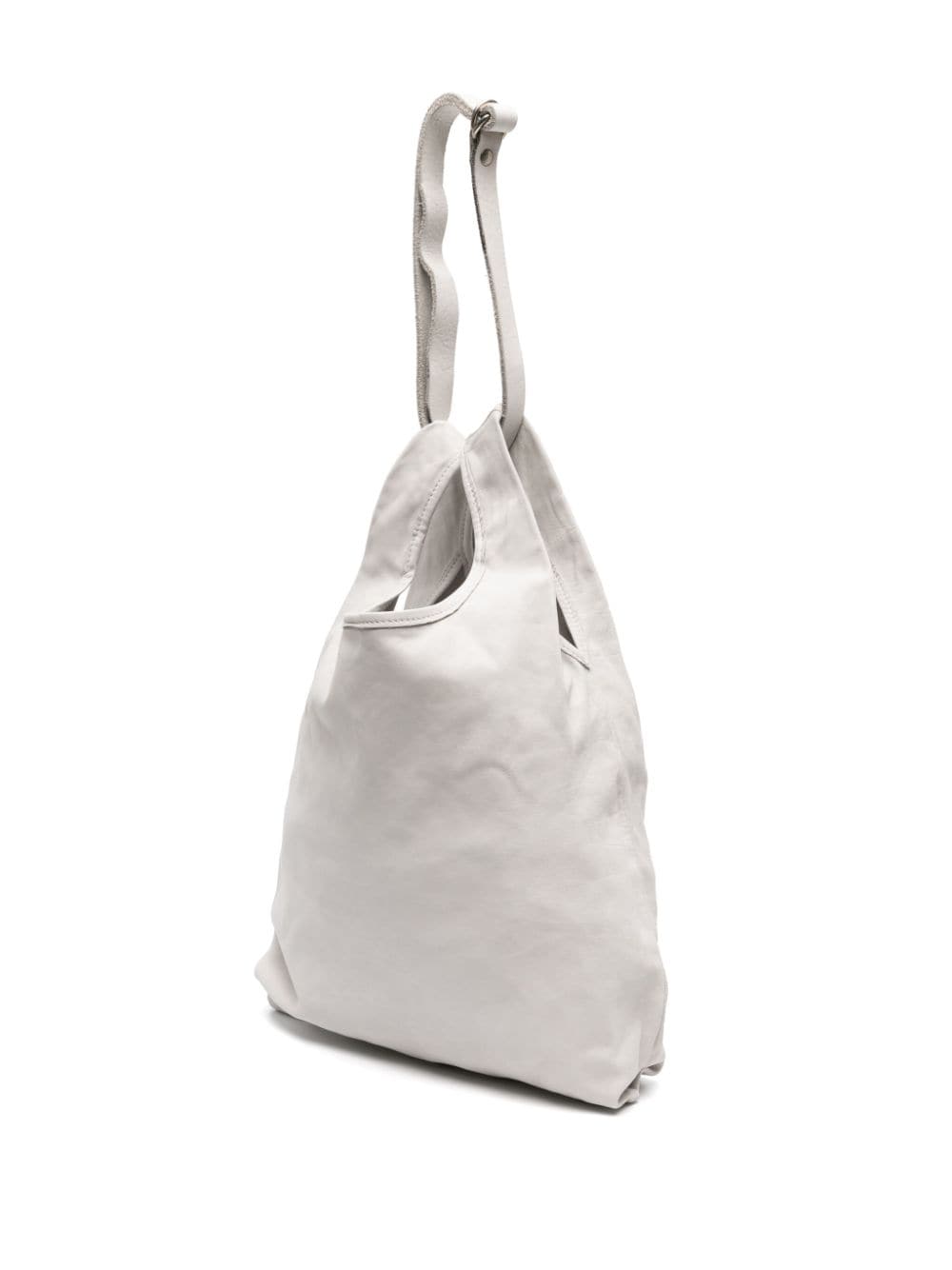 Shop Guidi Strap-detail Leather Tote Bag In Grau