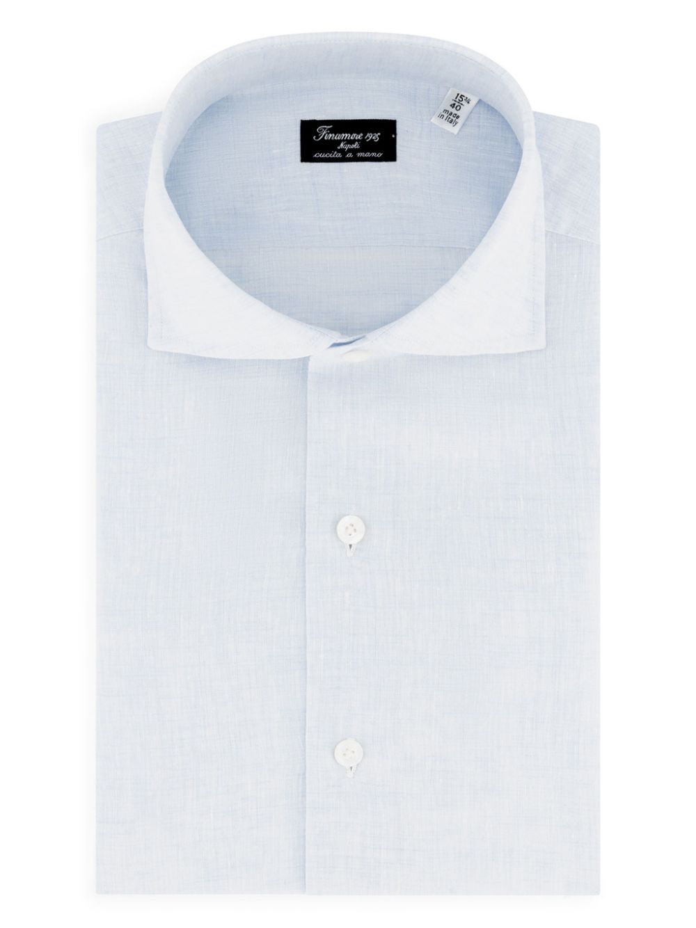 Shop Finamore 1925 Napoli Eduardo Cotton Shirt In Blue