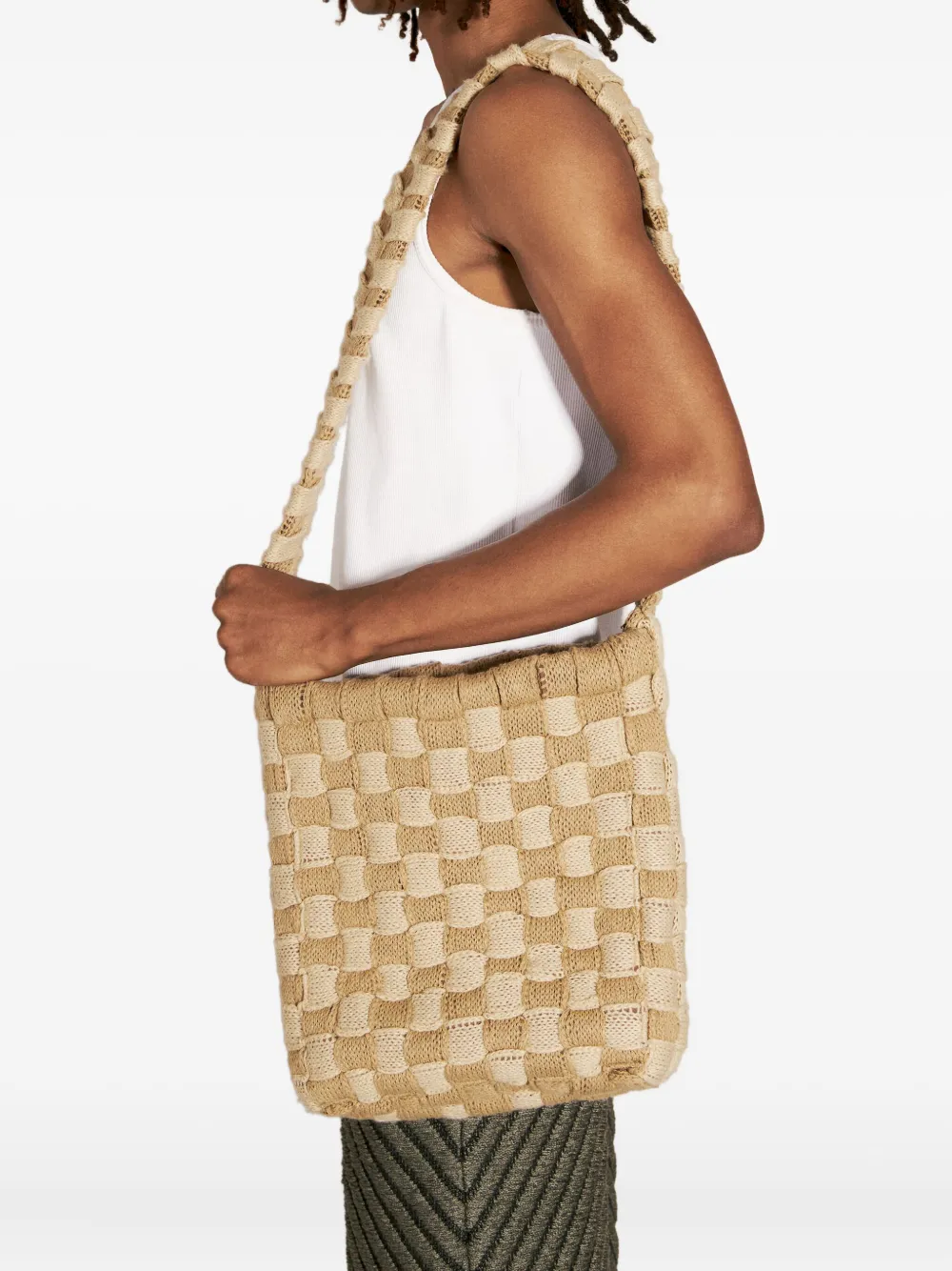 Isa Boulder Accountant schoudertas Beige