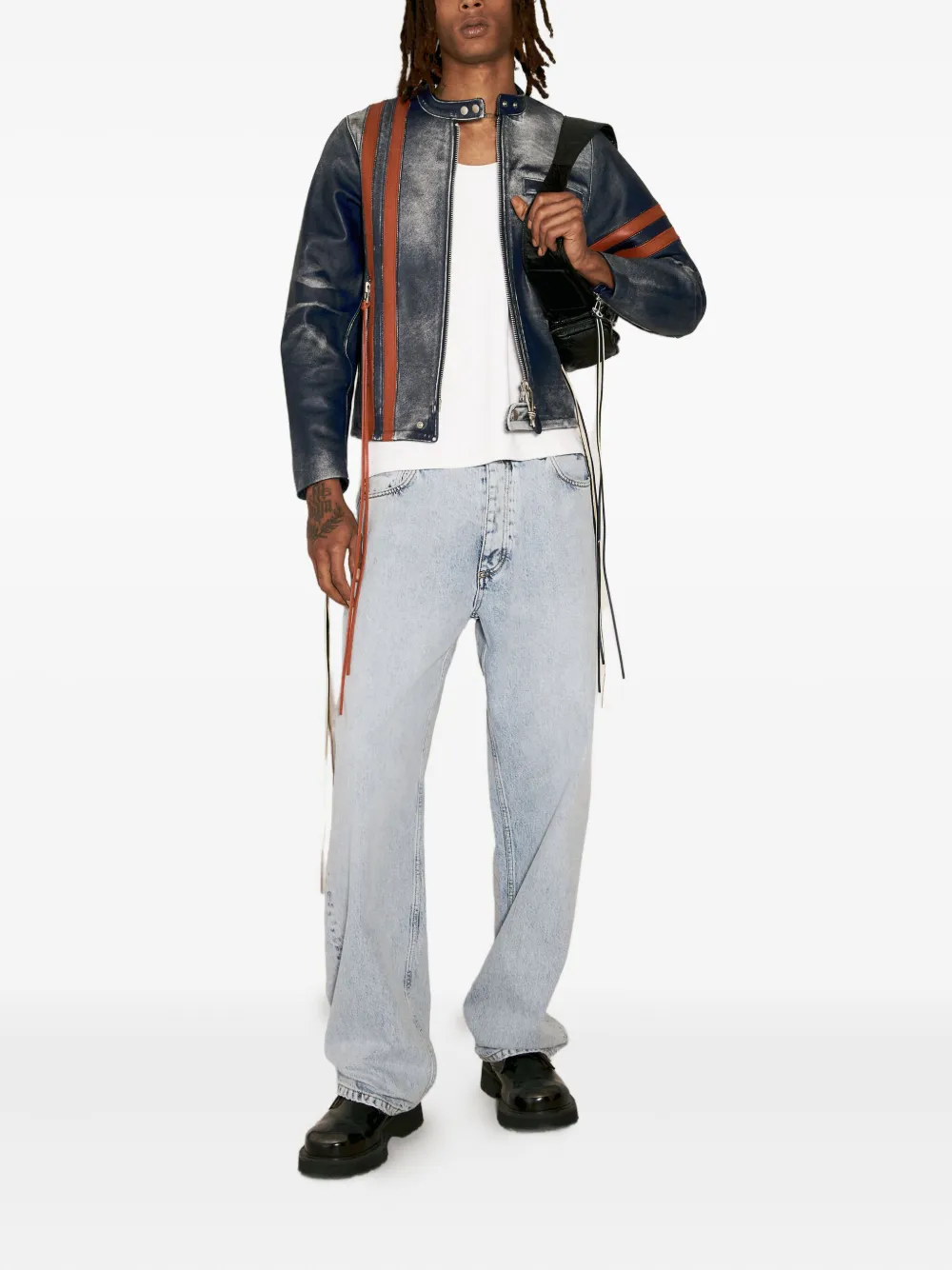 EYTYS stripe-detail leather jacket | Leather Jackets | Image 2