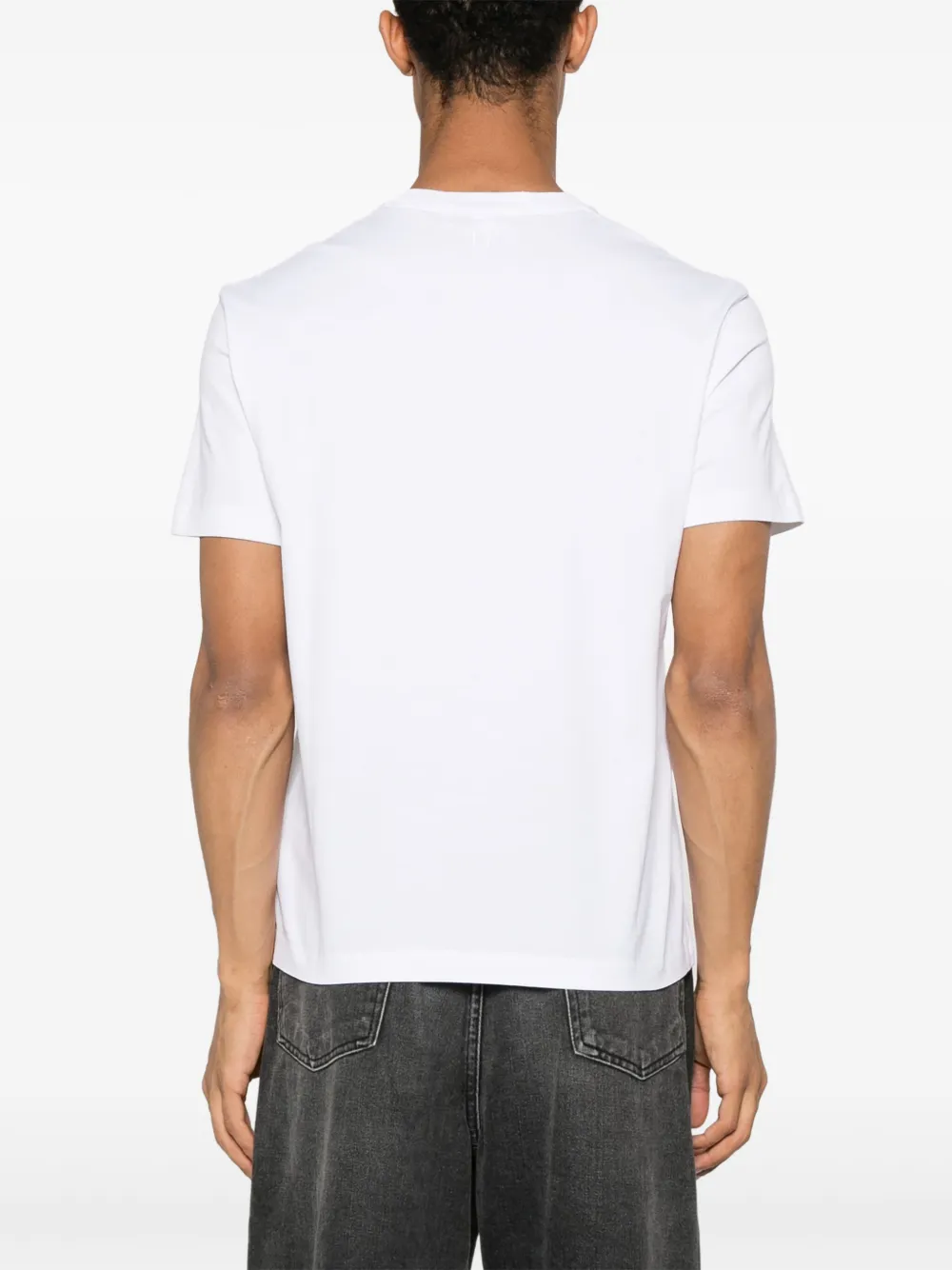 Shop Neil Barrett I See You Cotton T-shirt In White