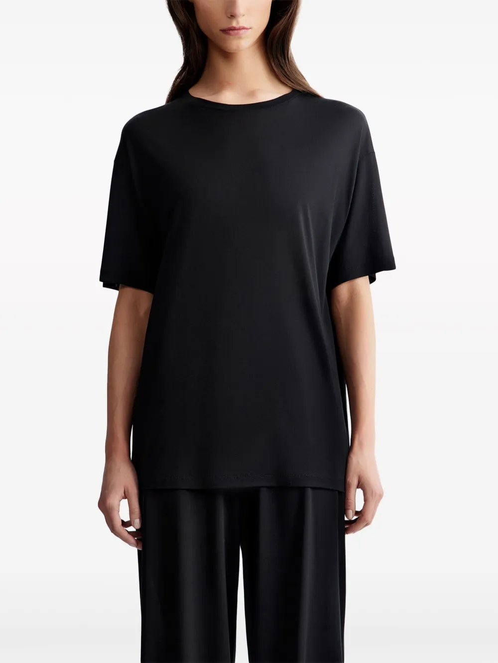 12 STOREEZ T-shirt met ronde hals Zwart