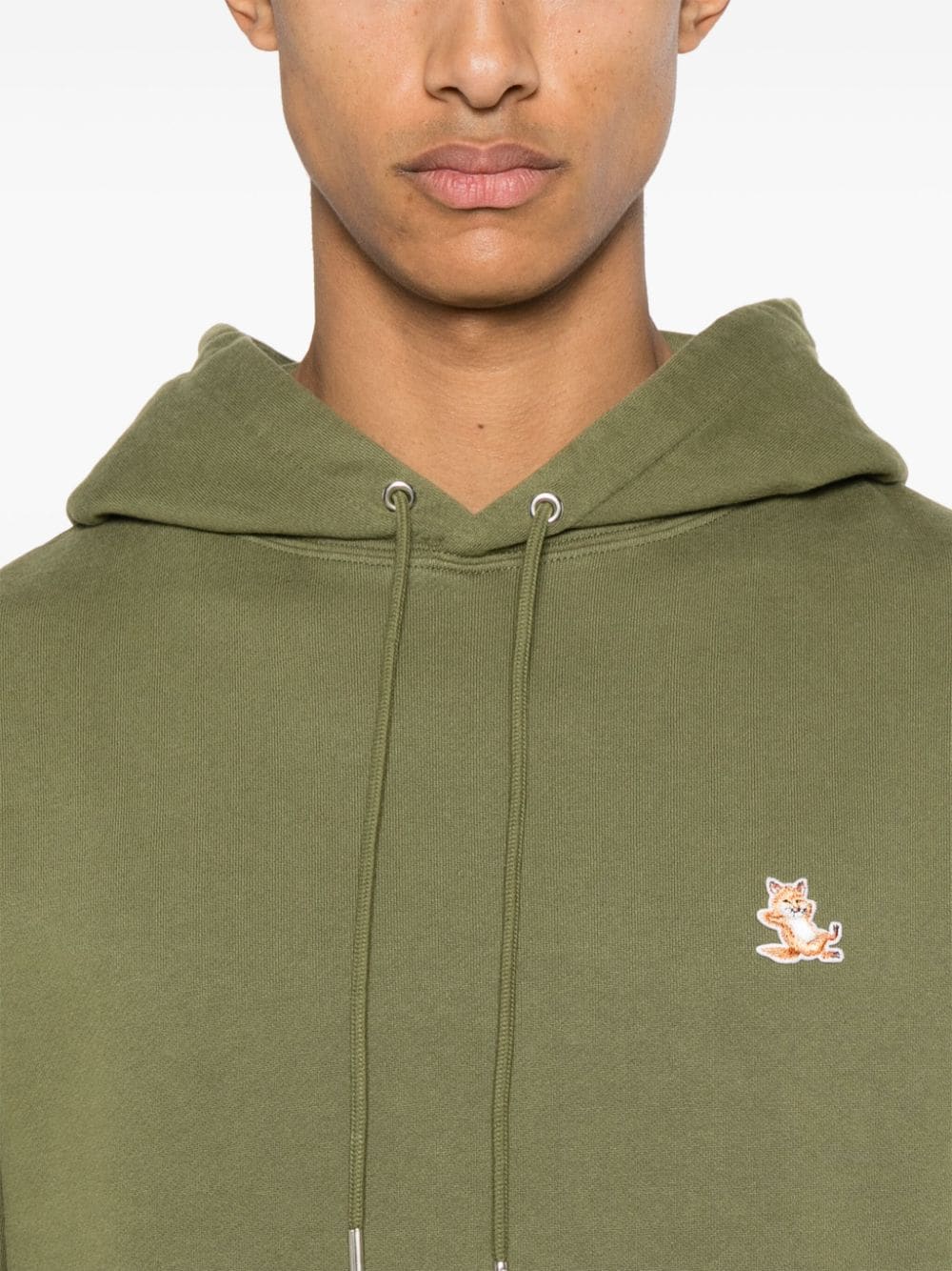 Maison Kitsuné Katoenen hoodie met patroon Groen