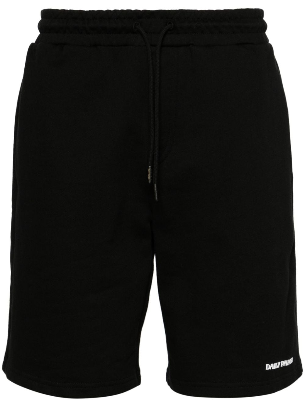 Daily Paper Logo-lettering Cotton Track Shorts In Black