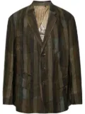 Ziggy Chen 3B multi-print blazer - Green