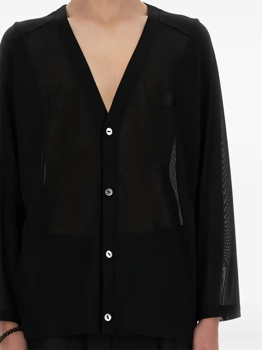 Needles Vest met V-hals Zwart