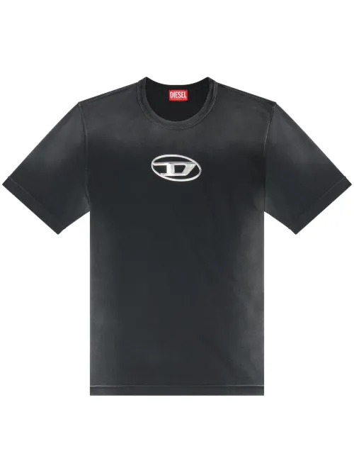 T-shirt Oval D à découpes - Diesel - Modalova