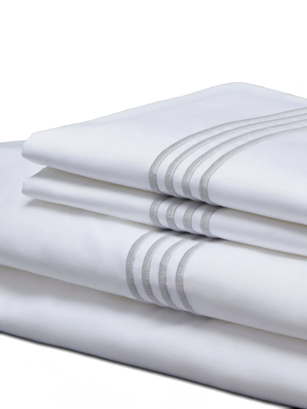 Thom Browne 4-bar Sheet Set (240cm X 305cm) In White