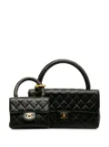 CHANEL Pre-Owned 1991-1994 Classic Lambskin Kelly Flap Bag Set handbag - Black