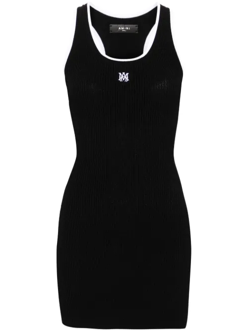 Robe en maille nervurée à bords contrastants - AMIRI - Modalova