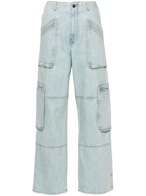 関税・送料込  Amiri アミリ ワイドレッグ カーゴ ジーンズ AMIRI カーゴジーンズ | ブルー | FARFETCH JP
