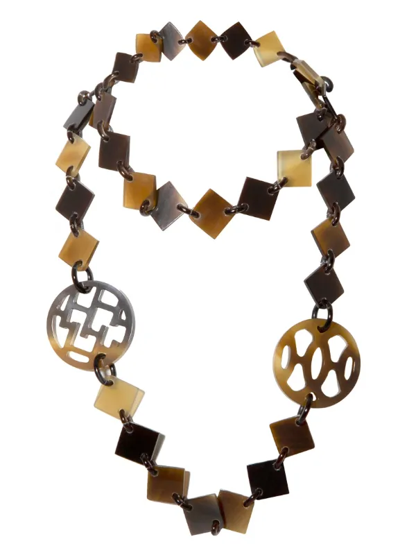 Hermès Pre-owned Lena Lacquered Necklace in Brown