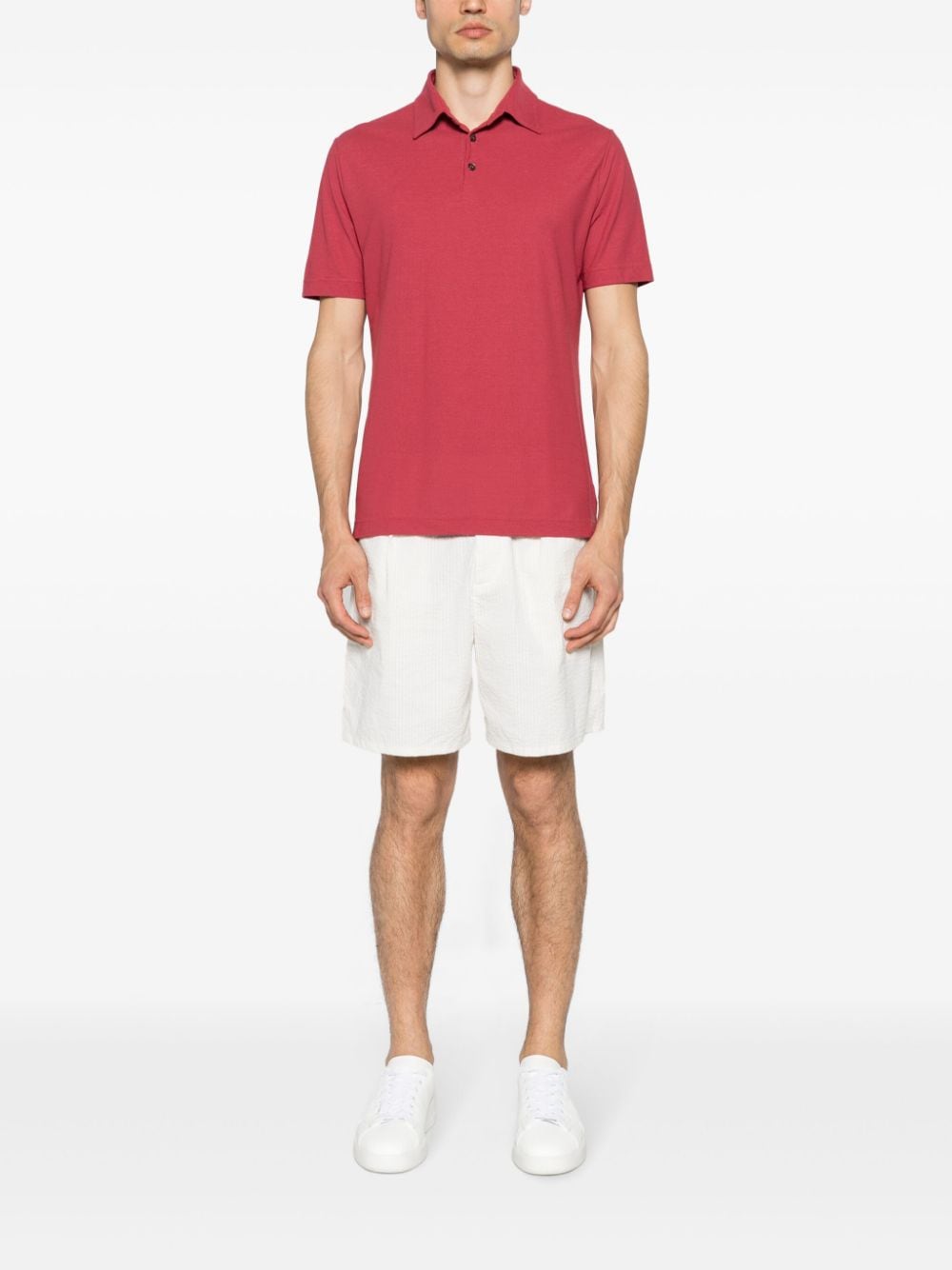 Zanone Katoenen poloshirt Rood