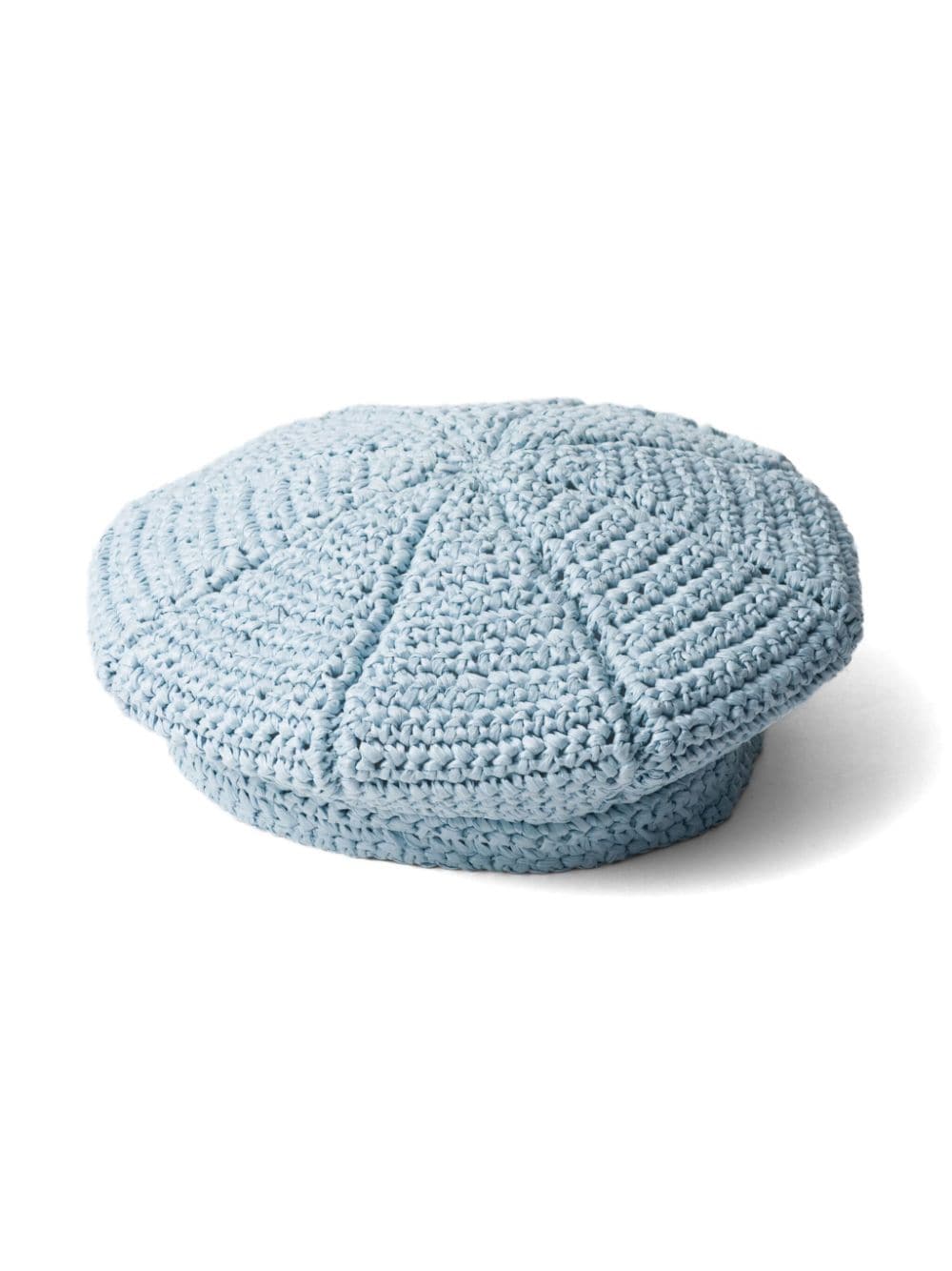 Shop Prada Crochet Beret In Blue