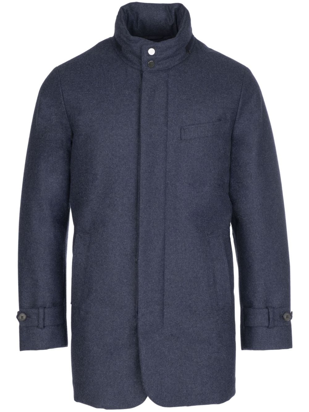 Norwegian Wool Gevoerde jas van scheerwol Blauw