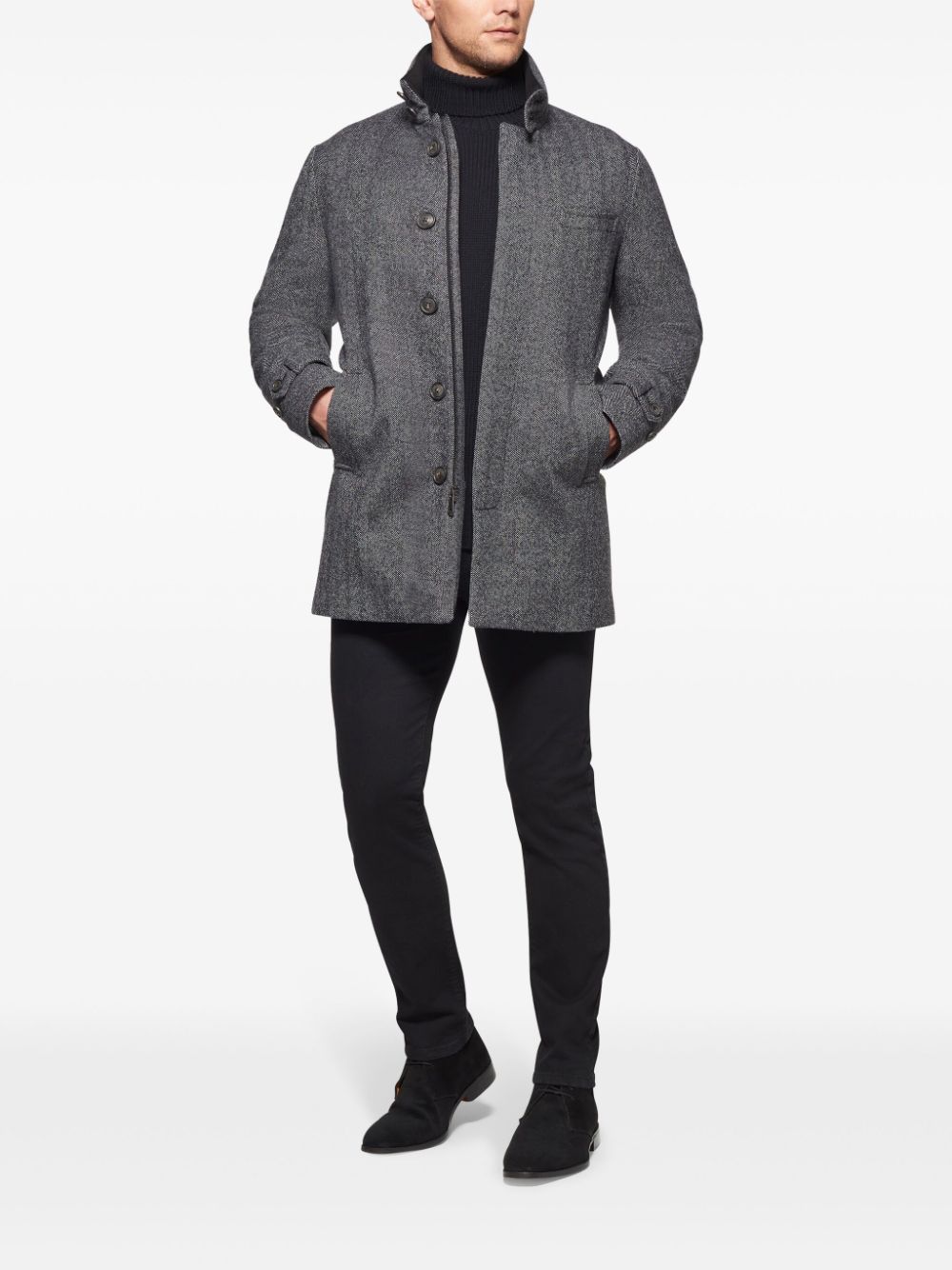 Shop Norwegian Wool Virgin Wool-cashmere Blend Coat In Grey