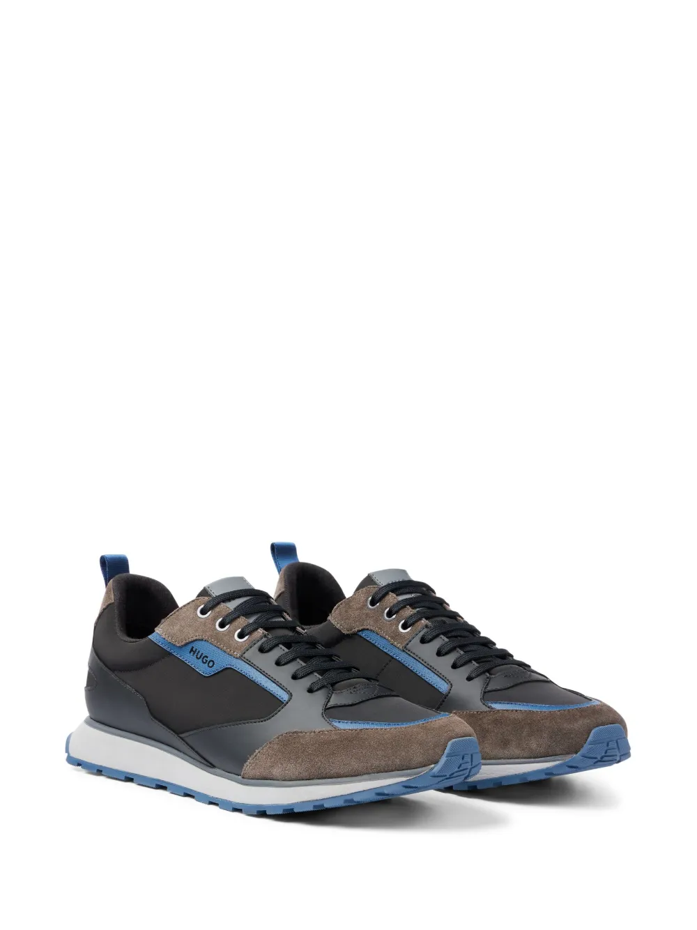 HUGO Sneakers met logoprint - Zwart