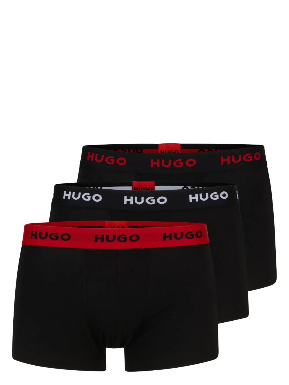 HUGO Kit 3 cuecas boxer com logo no cós | Preto | Image 1