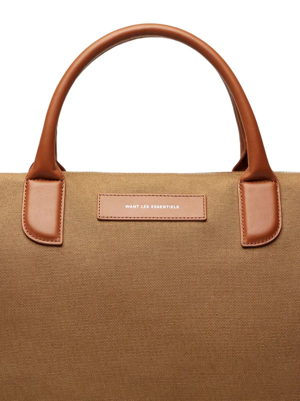 WANT Les Essentiels Leather shops canvas tote