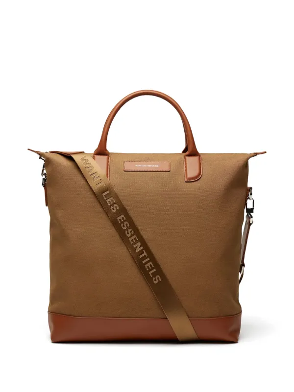 WANT Les Essentiels ロゴパッチ トートバッグ | ブラウン