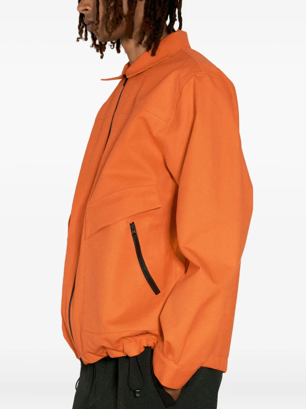 GR10K zip-fastening pocket jacket Oranje