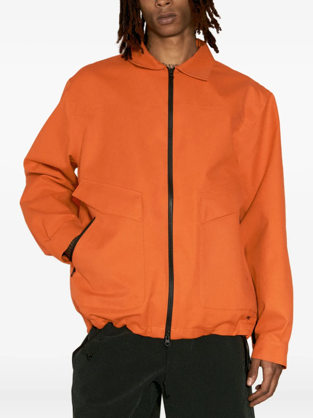 GR10K zip-fastening pocket jacket - オレンジ GR10K zip-fastening pocket jacket - オレンジ