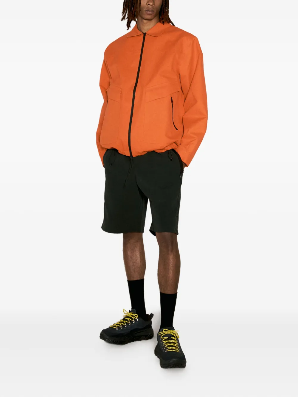 GR10K zip-fastening pocket jacket Oranje