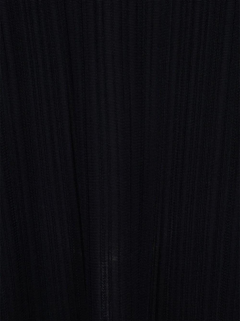 Bottega Veneta Ribgebreide mini-jurk Zwart