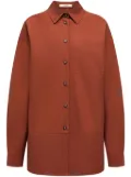 12 STOREEZ drop-shoulder cotton shirt - Brown