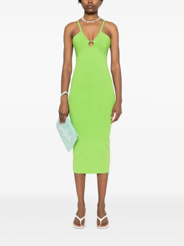 Michael Michael Kors cut-out Sleeveless Midi Dress | Green
