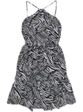 Michael Michael Kors zebra-print belted mini dress - Black