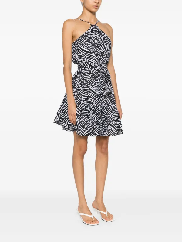 Michael Michael Kors zebra-print Belted Mini Dress Black FARFETCH PH