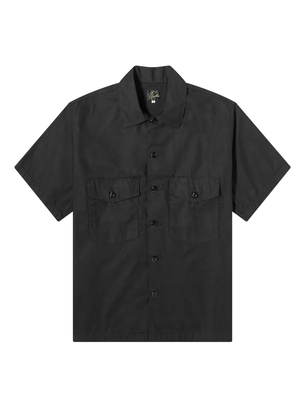 Needles Fatigue short-sleeve flap-pockets shirt - ブラック Needles Fatigue short-sleeve flap-pockets shirt - ブラック