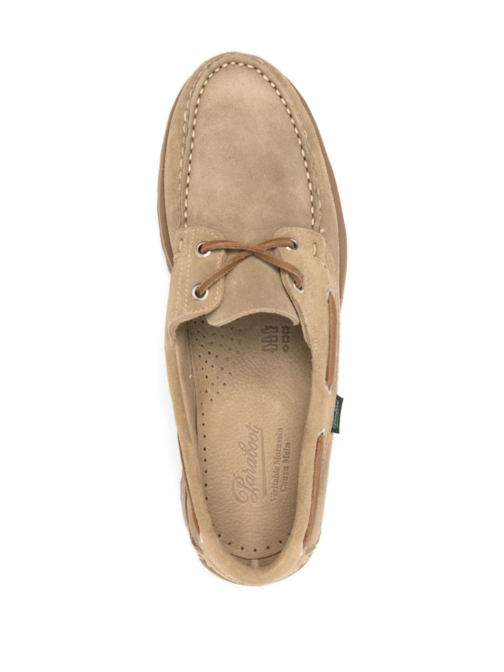 Shop Paraboot Barth Suede Boat Shoes In Neutrals