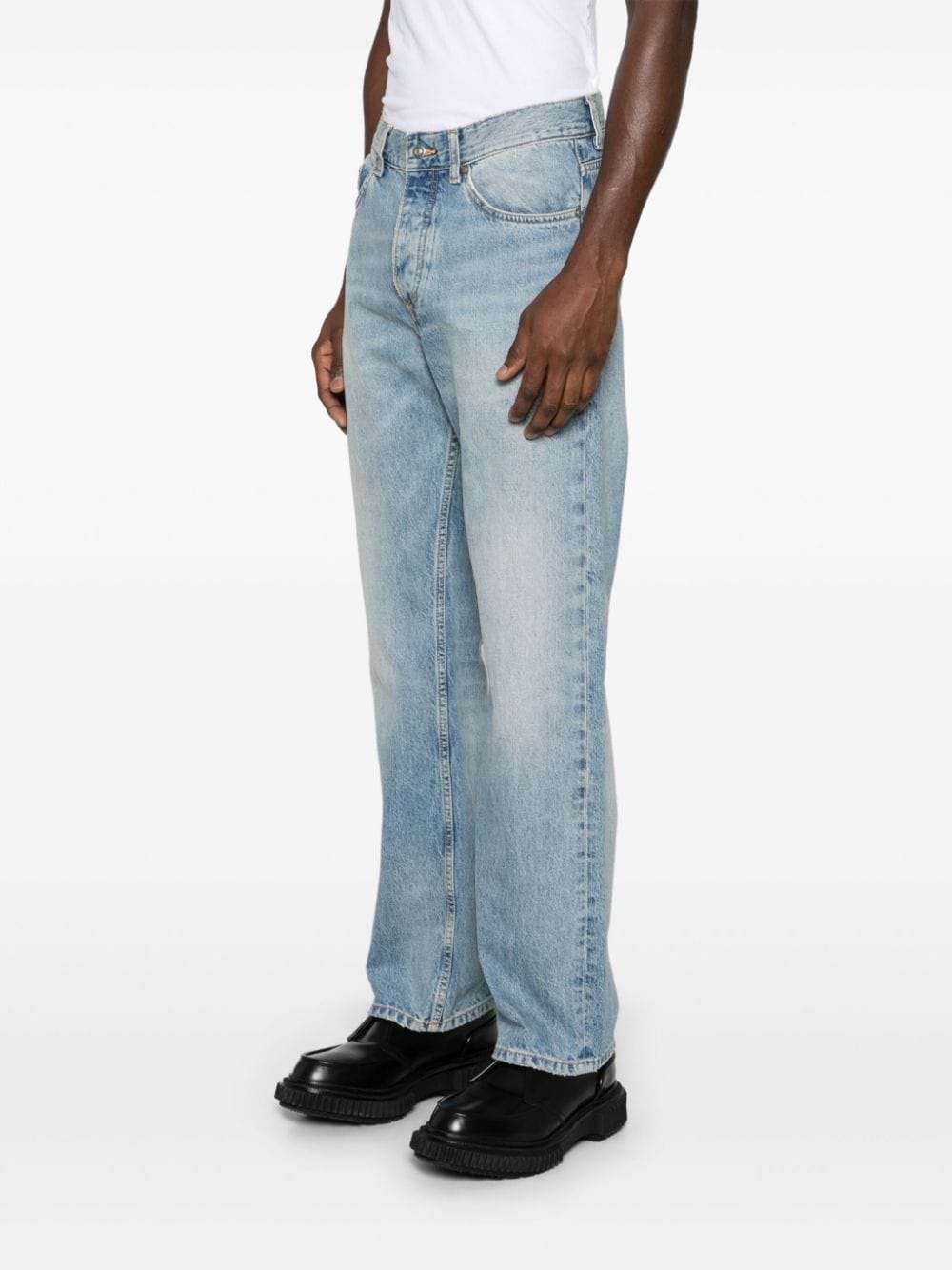 Shop Sandro Straight-leg Jeans In Blue