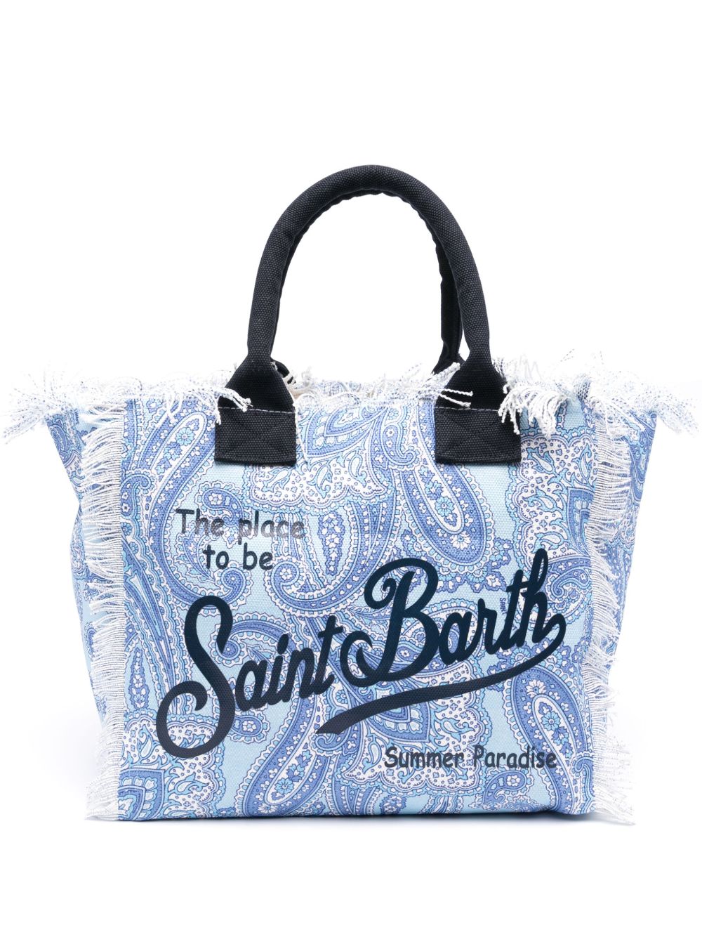 MC2 Saint Barth Vanity shopper met paisley-print Blauw