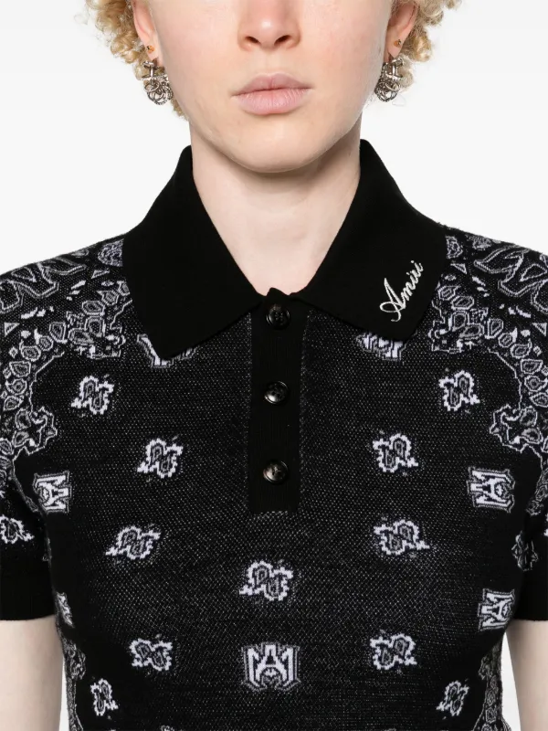 トップブランドのファッション Top Polo Jacquard Bandana AMIRI | FARFETCH | Black アイドル