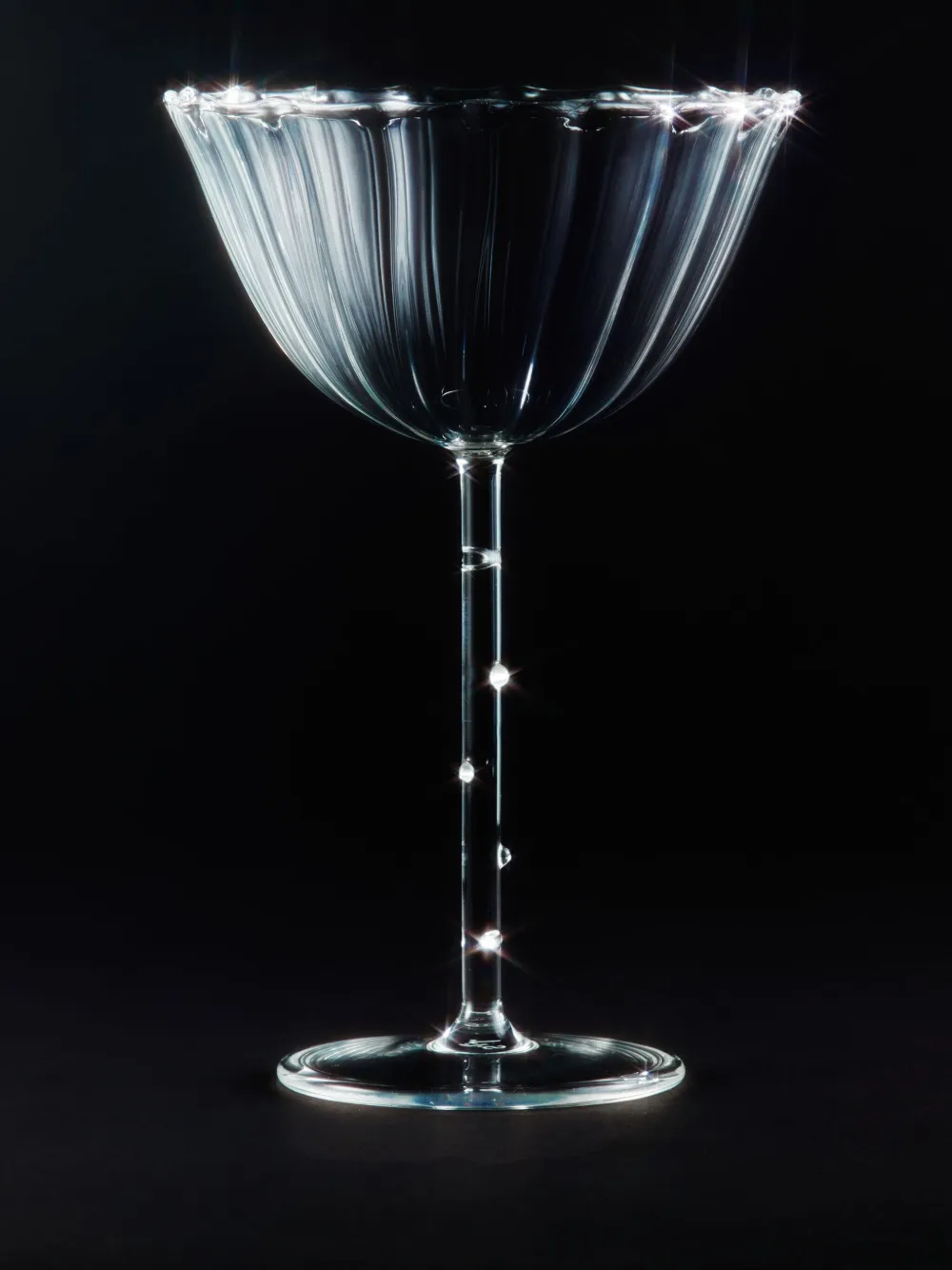 Sophie Lou Jacobsen Ribbed Effect Set Of Four Glasses In White