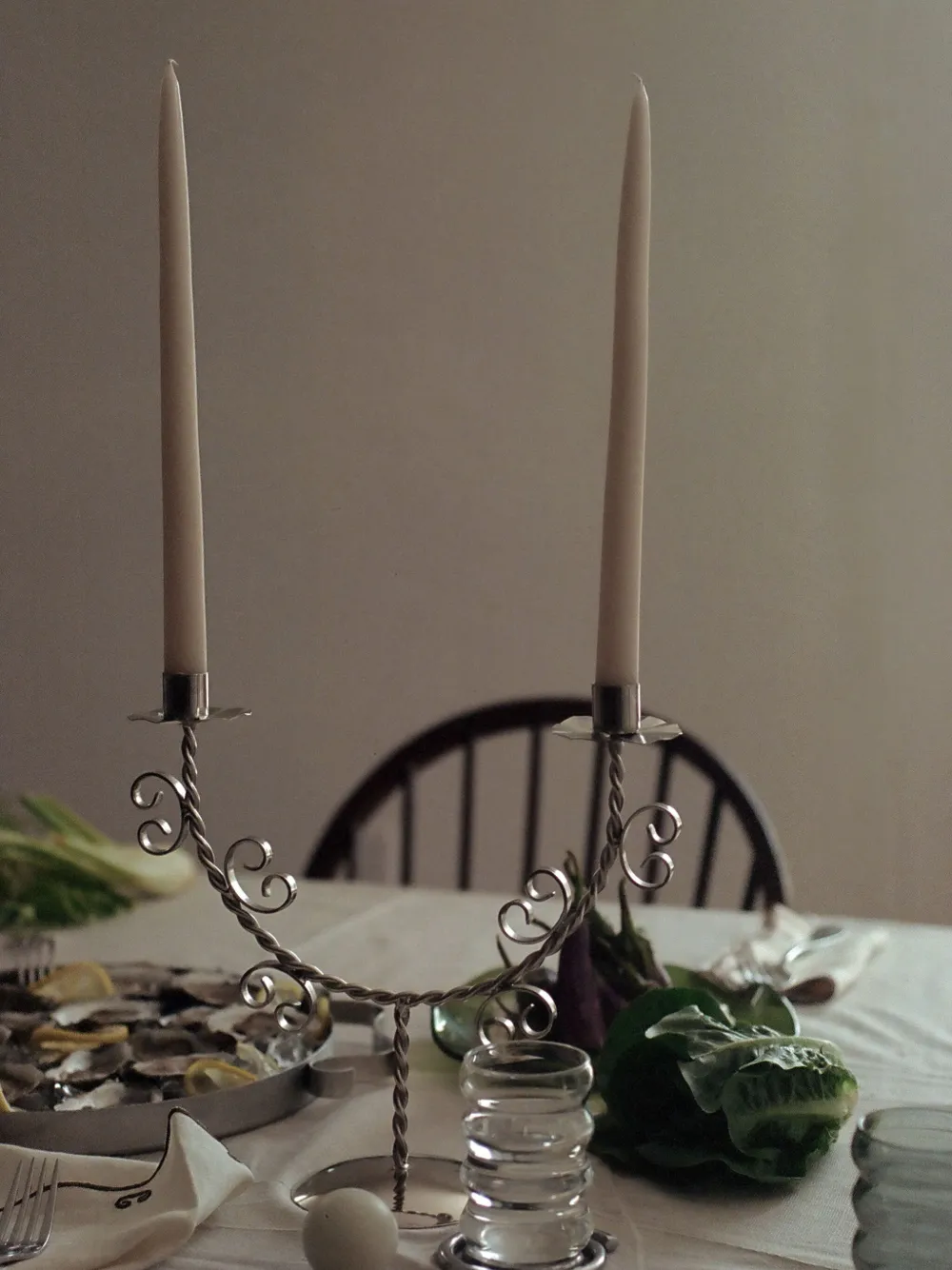 Sophie Lou Jacobsen Twist Stainless-steel Candleholder (30.5cm X 26.7cm In Silver
