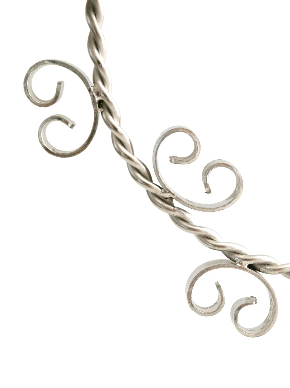 Sophie Lou Jacobsen Twist Stainless-steel Candleholder (30.5cm X 26.7cm In Silver